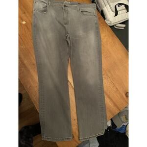 Alesbury Jeans Mens 42/32 Straight Leg Gray Washed Stretch